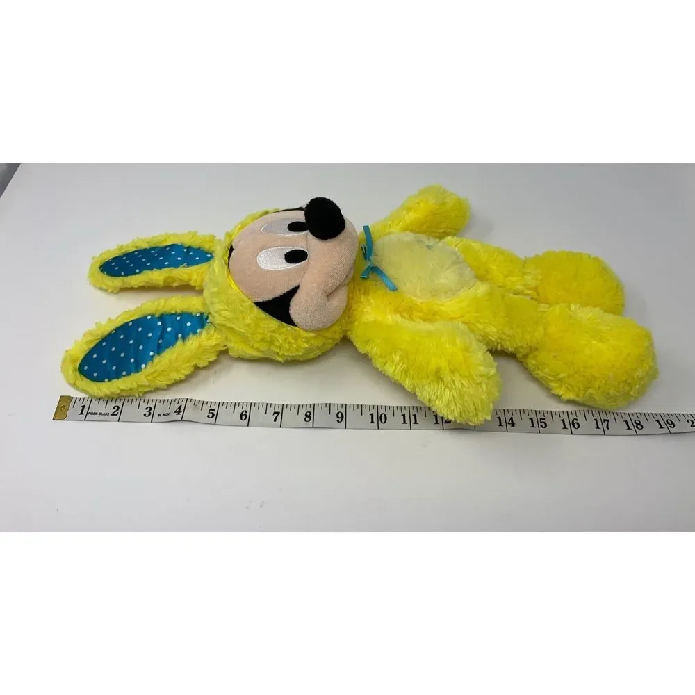 Disney Store Mickey Mouse Easter Bunny‎ Plush Yellow Marshmallow Scented 18 in